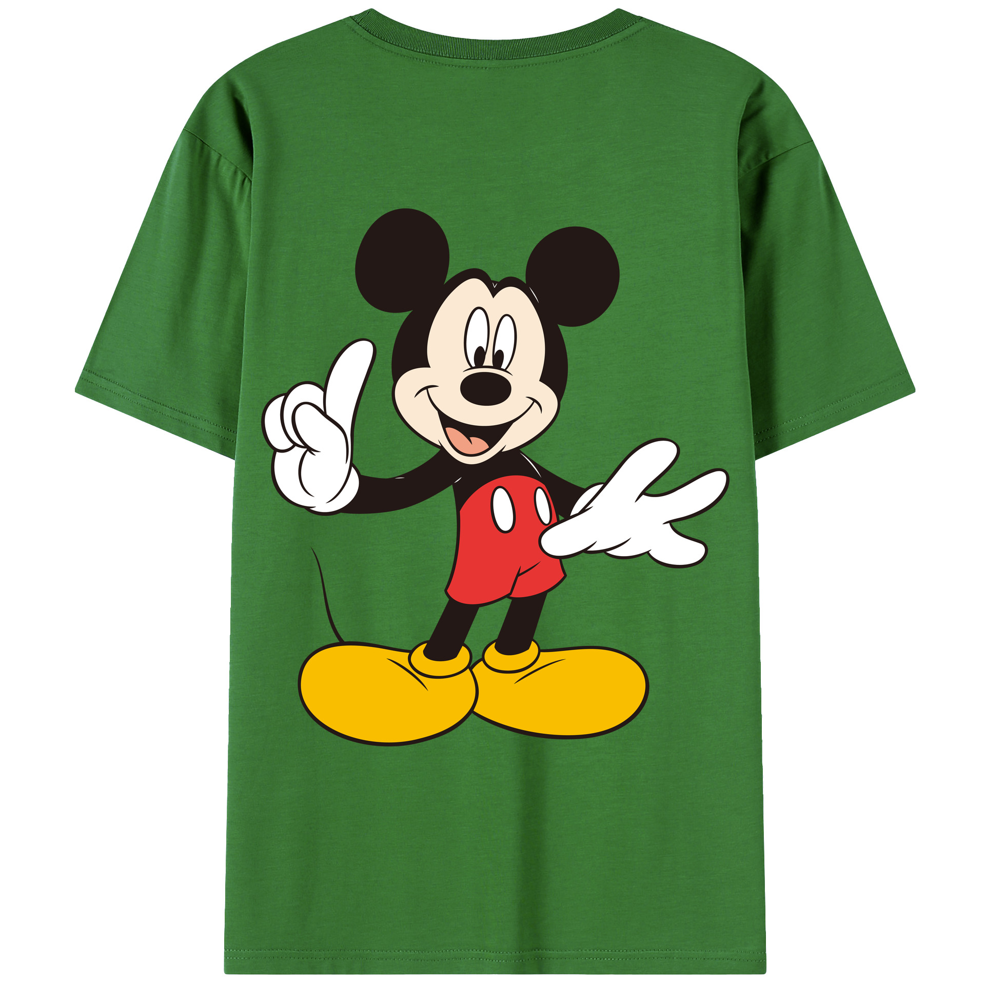 （画像用） ミッキーマウス Mickey Mouse レディース半袖Tシャツ(バックプリント)